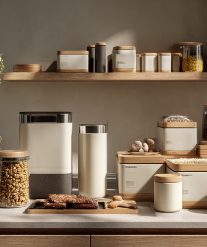 A refined editorial scene illustrating how convenience has become a premium consumer expectation through beautifully designed food products, modern packaging, and frictionless everyday experiences.