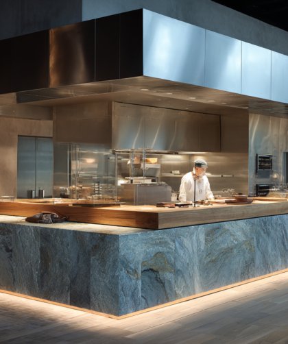 An elegant editorial visualization of the future restaurant, where hospitality, operational intelligence, architectural design, and advanced technology work together to create exceptional guest experiences.