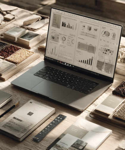 A premium editorial scene illustrating how consumer intelligence, purchasing behavior, and market insights drive strategic decision-making across the modern food industry.